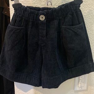 Zara Girls size 11-12 ribbed cinch waist shorts